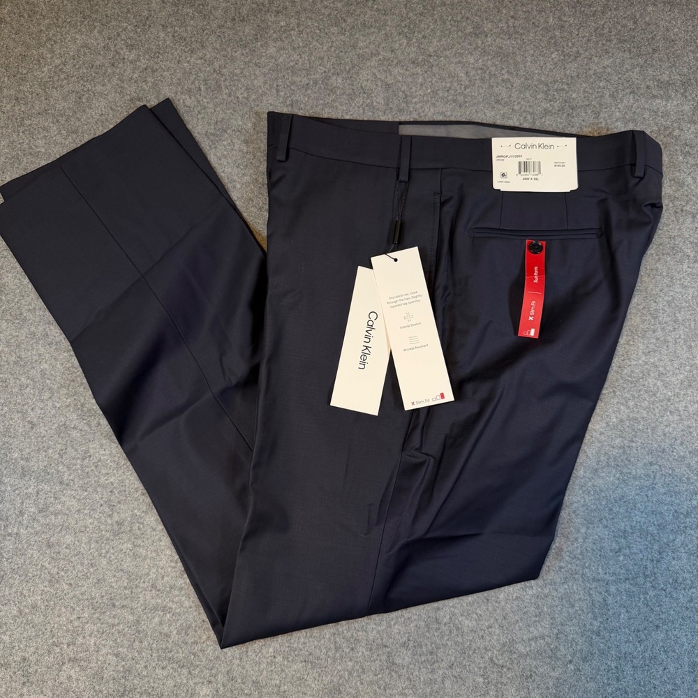 Calvin Klein Men's Dress Pants - Navy Blue